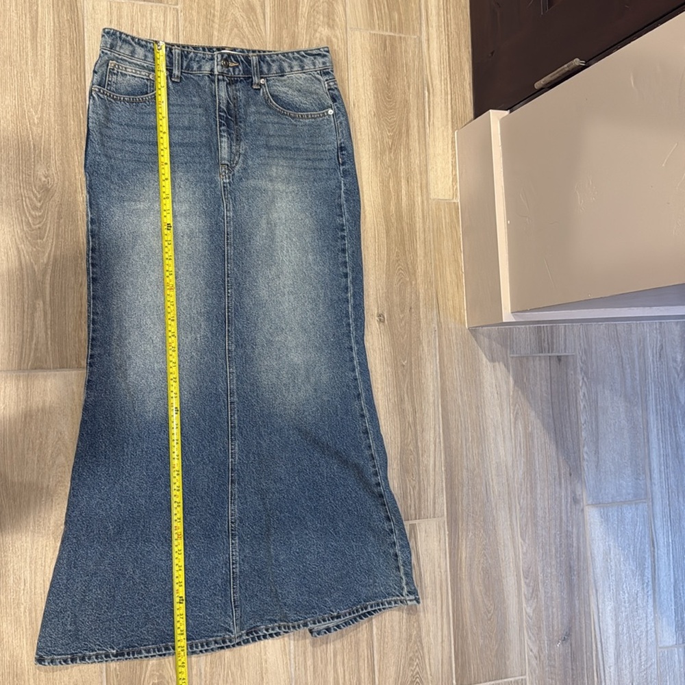 H&M mermaid denim skirt size 10, New Maxi jeans skirt Very pretty H & M - Picture 16 of 16